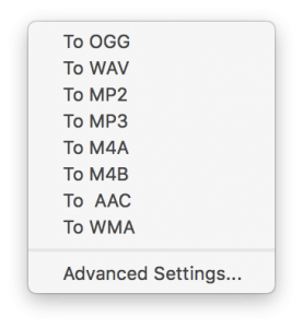 mirethmusic convert menu