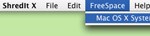 shreditx mac erase free space menu